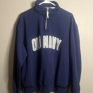 Vintage Old Navy Active Men's Blue 1/4 zip pullover XL